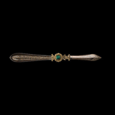 A GILDED SILVER RITUAL SPOON EASTERN TIBET, 19TH CENTURY